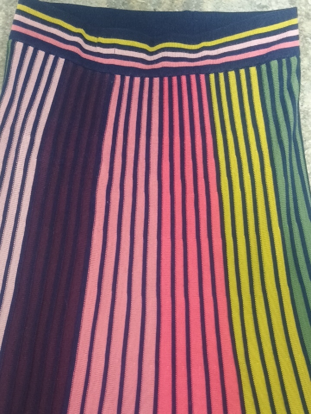 Elastic Waist Vertical Striped Maxi - Picture 3 of 4